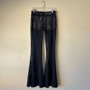 LENNI Black Lace Bell Bottoms
